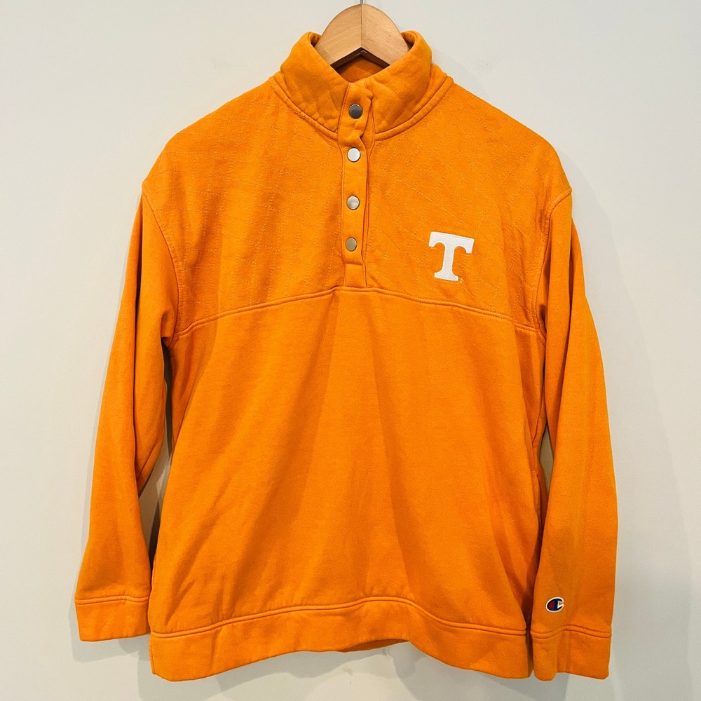 Champion Tennessee Volunteers Quilted Pullover Sweatshirt Orange Small Gameday